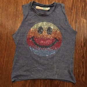 Vintage Havana happy face sleeveless tee.